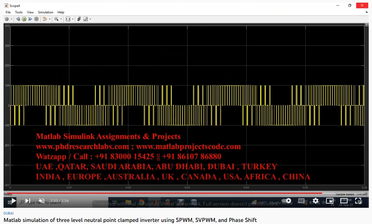 MATLAB Simulation of Three Level Neutral Point Clamped Inverter using SPWM, SVPWM and Phase Shift PWM project thumbnail image