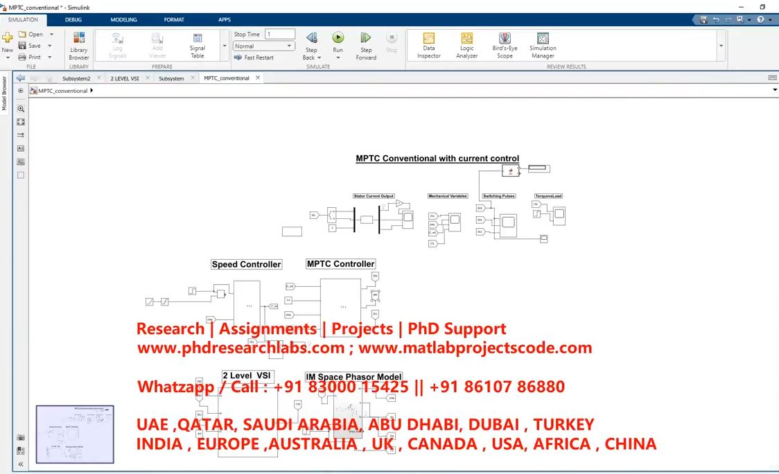 Model Predictive Controller Torque Control Flux Control And Torque Ripple Reduction Induction Motor project simulation thumbnail for Mechanical, EV and Mechatronics Engineering