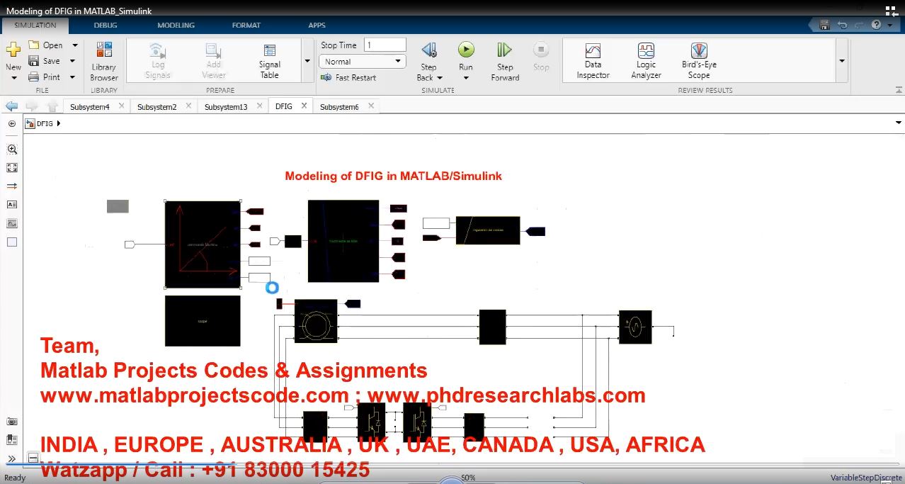 Modeling Of Dfig In Matlab_Simulink | MATLAB Project