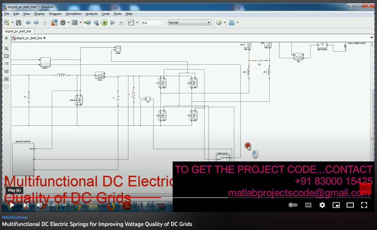 Multifunctional DC Electric Springs for Improving Voltage Quality of DC Grids project simulation thumbnail for Electrical Engineering