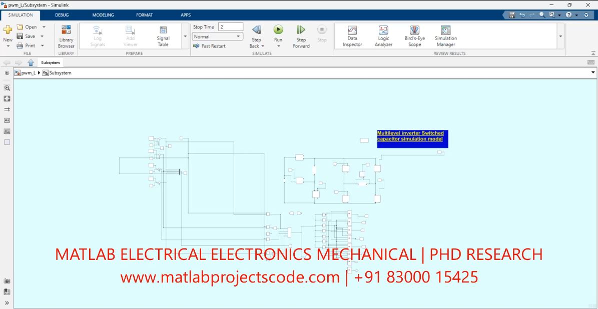Multilevel Inverter Switched Capacitor Simulation Model project simulation thumbnail for Power Electronics Engineering