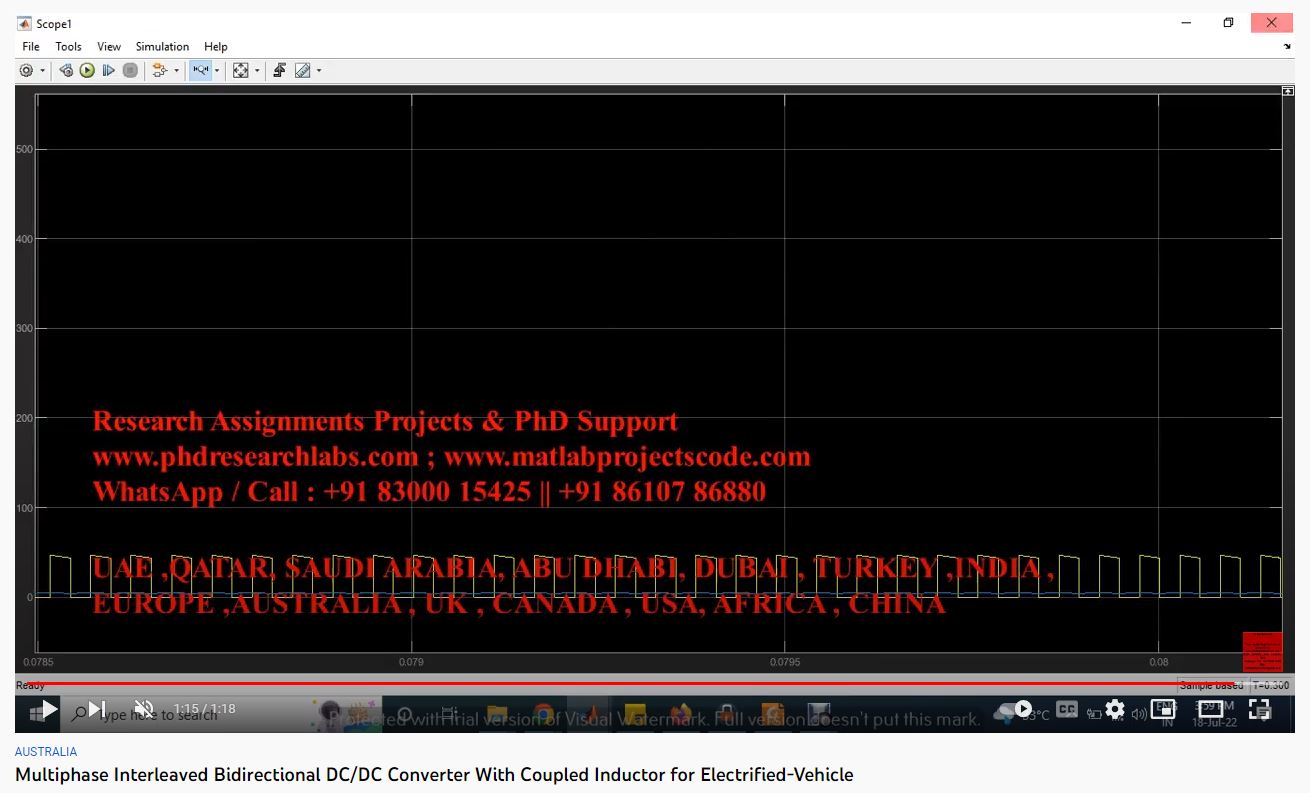 Multiphase Interleaved Bidirectional DC-DC Converter with Coupled Inductor for Electrified Vehicle Applications project simulation thumbnail for Power Electronics Engineering