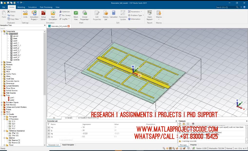 Multiple C-Shaped Multi Resonator Antenna Design Using Cst Studio project simulation thumbnail for Electromagnetics and RF Engineering