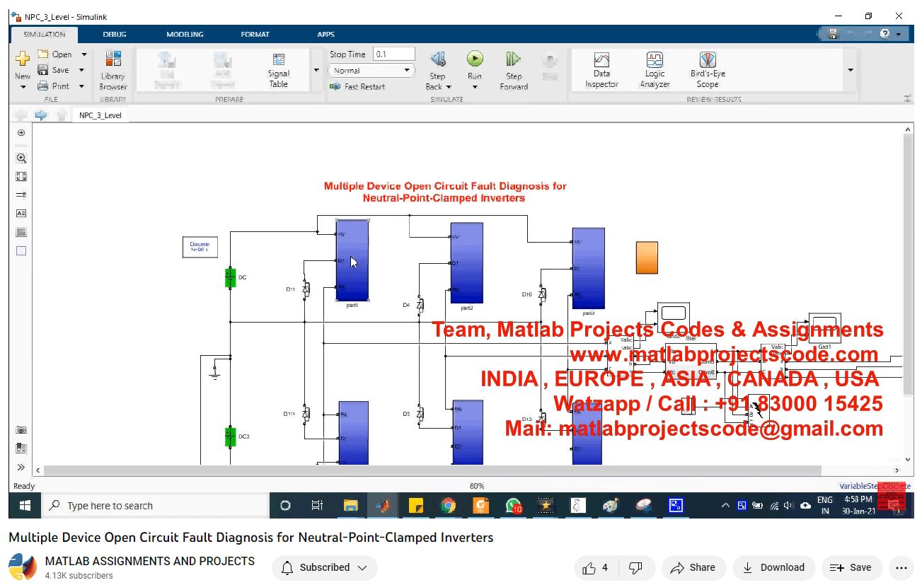 Multiple Device Open Circuit Fault Diagnosis For Neutral-Point-Clamped Inverters project simulation thumbnail for Power Electronics Engineering