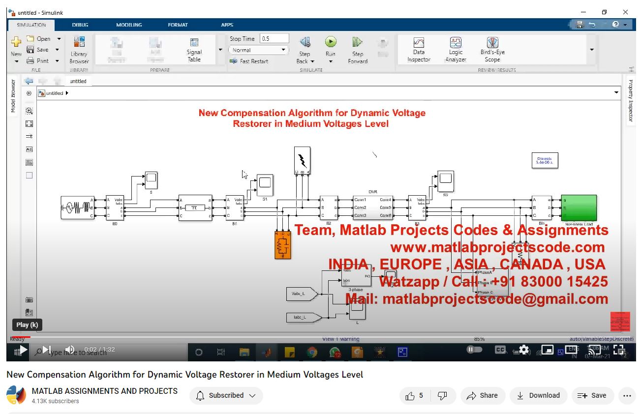 New Compensation Algorithm For Dynamic Voltage Restorer In Medium Voltages Level project simulation thumbnail for Electrical Engineering