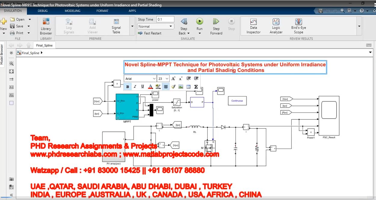 Novel Spline-Mppt Technique For Photovoltaic Systems Under Uniform Irradiance And Partial Shading project simulation thumbnail for Renewable Energy Engineering