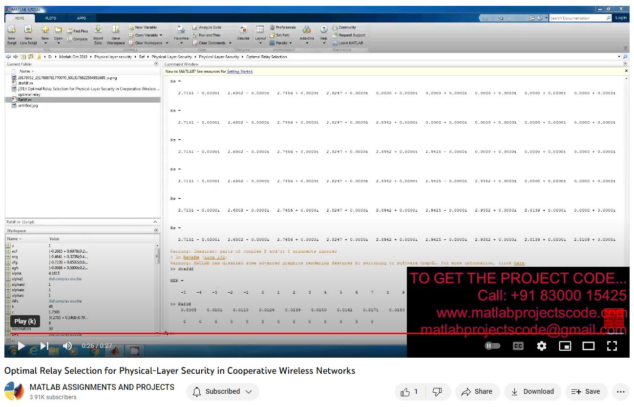 Optimal Relay Selection For Physical-Layer Security In Cooperative Wireless Networks project simulation thumbnail for Electrical Engineering