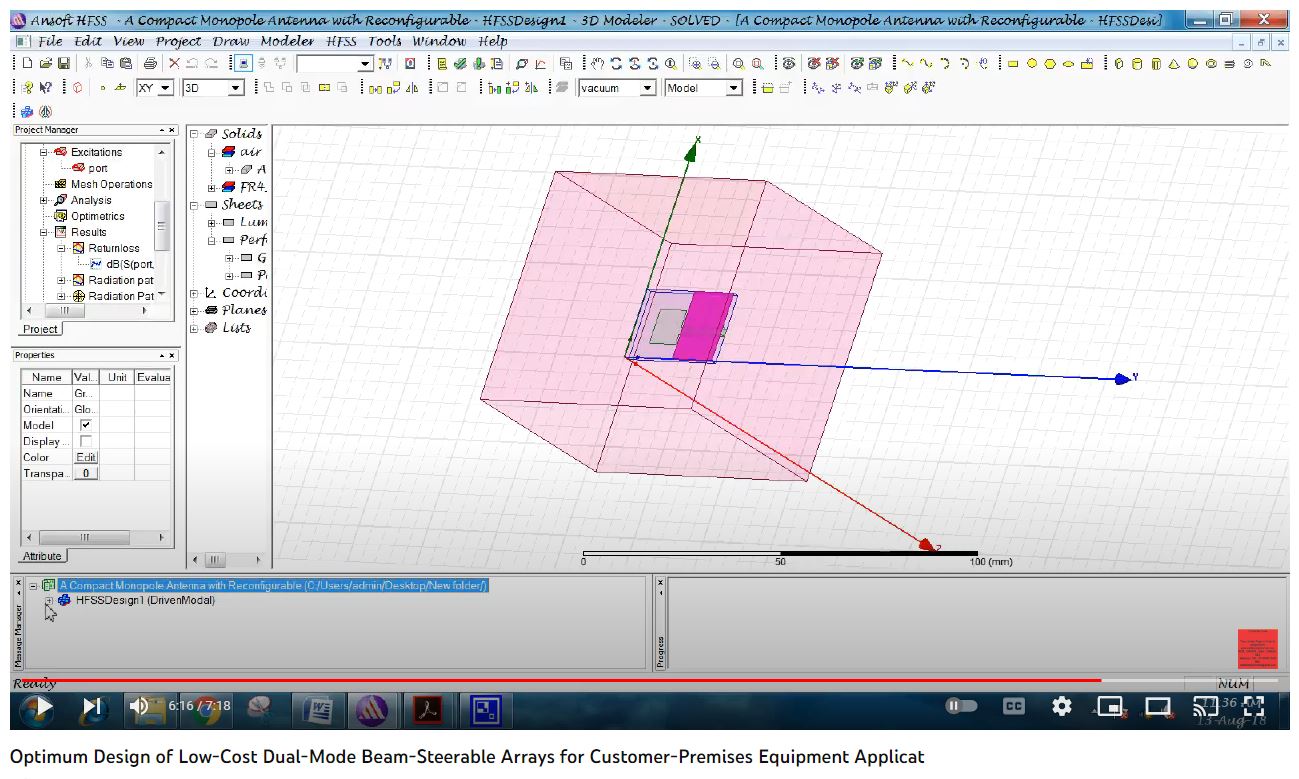 Optimum Design of Low-Cost Dual Mode Beam-Steerable Arrays for Customer-Premises Equipment Applicat project simulation thumbnail for Electromagnetics and RF Engineering