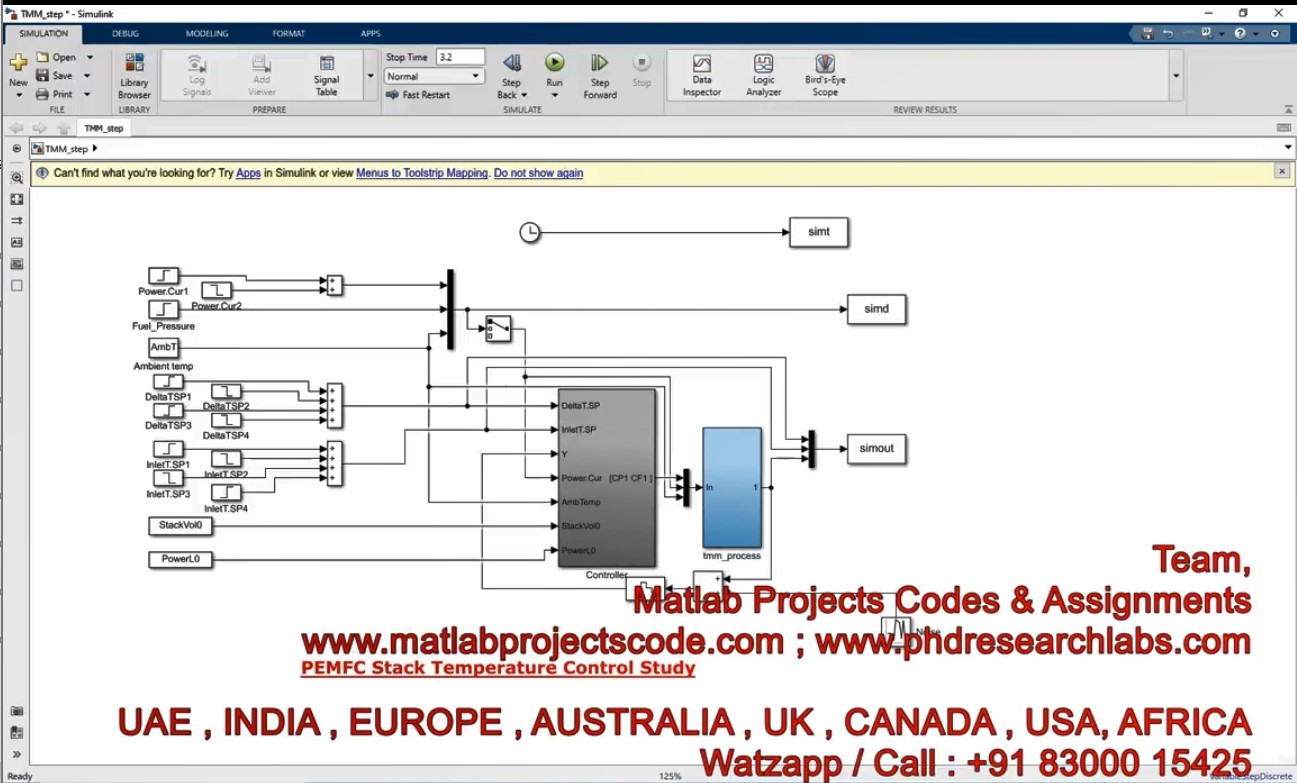 Pemfc Stack Temperature Control Study-Closed Loop Simulation __ Matlab __ Simulink __ Tmm project simulation thumbnail for Control Systems Engineering