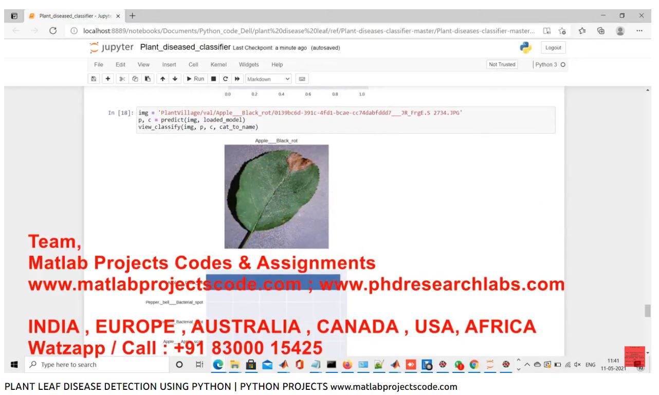 Plant Leaf Disease Detection Using Python _ Python Projects project simulation thumbnail for Signal Processing and AI Engineering