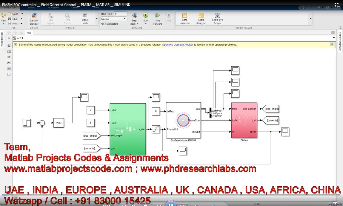 Pmsm Foc Controller __ Field Oriented Control __ Pmsm __ Matlab __ Simulink project simulation thumbnail for Mechanical, EV and Mechatronics Engineering
