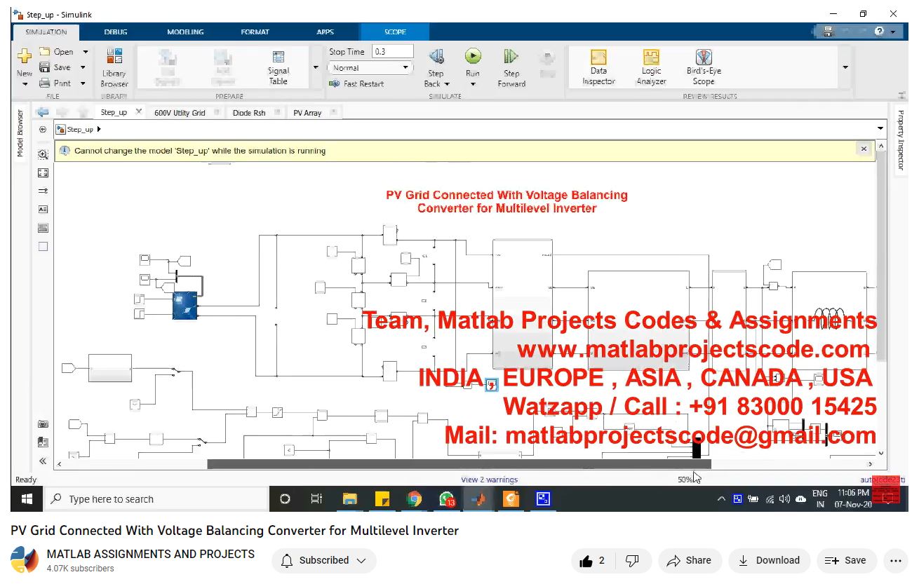 Pv Based Leakage Current Reduction Of Single Phase Transformerless Super Lift Luo Inverter-Matlab Simulink-Electrical Assignments-Projects-Phd Research project simulation thumbnail for Renewable Energy Engineering