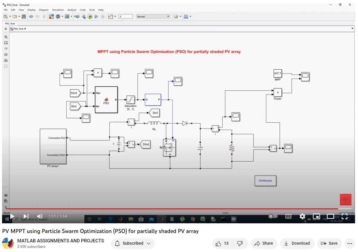 Pv Mppt Using Particle Swarm Optimization Pso For Partially Shaded Pv Array project thumbnail image