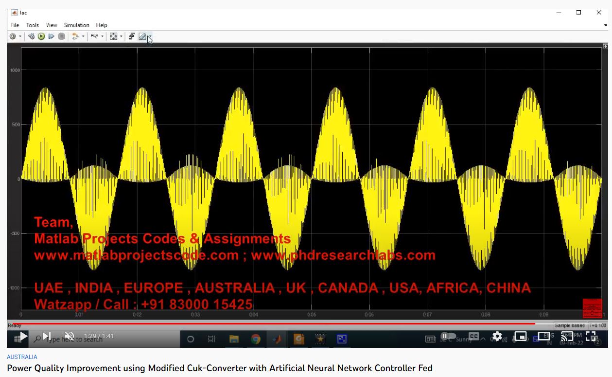 Power Quality Improvement using Modified Cuk-Converter with Artificial Neural Network Controller Fed Brushless DC Motor Drive project simulation thumbnail for Communication Systems Engineering