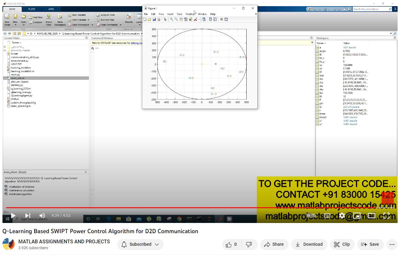 Q-Learning Based Swipt Power Control Algorithm For D2D Communication project simulation thumbnail for Renewable Energy Engineering