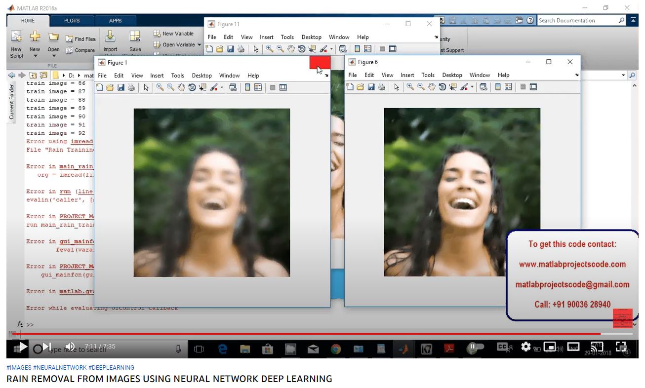RAIN REMOVAL FROM IMAGES using NEURAL NETWORK DEEP LEARNING project simulation thumbnail for Communication Systems Engineering