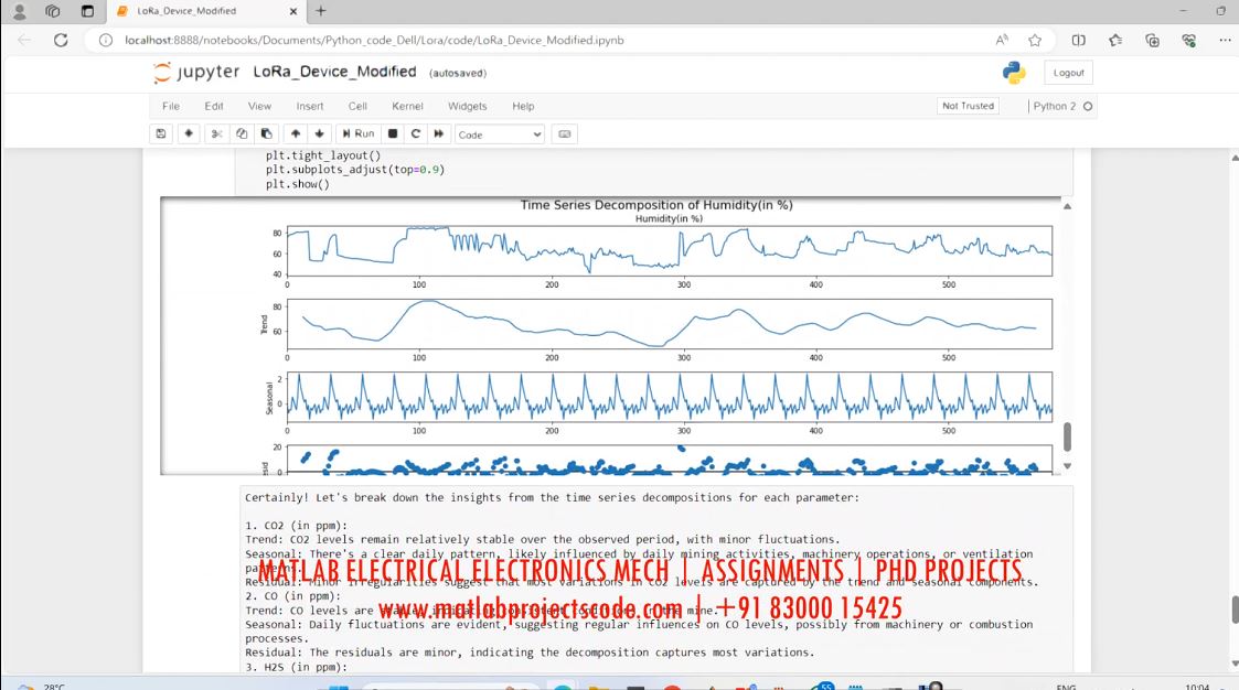 Real Time Environmental Parameters Monitoring System Using Lora Wireless Sensor Networks-Python Code project simulation thumbnail for Communication Systems Engineering