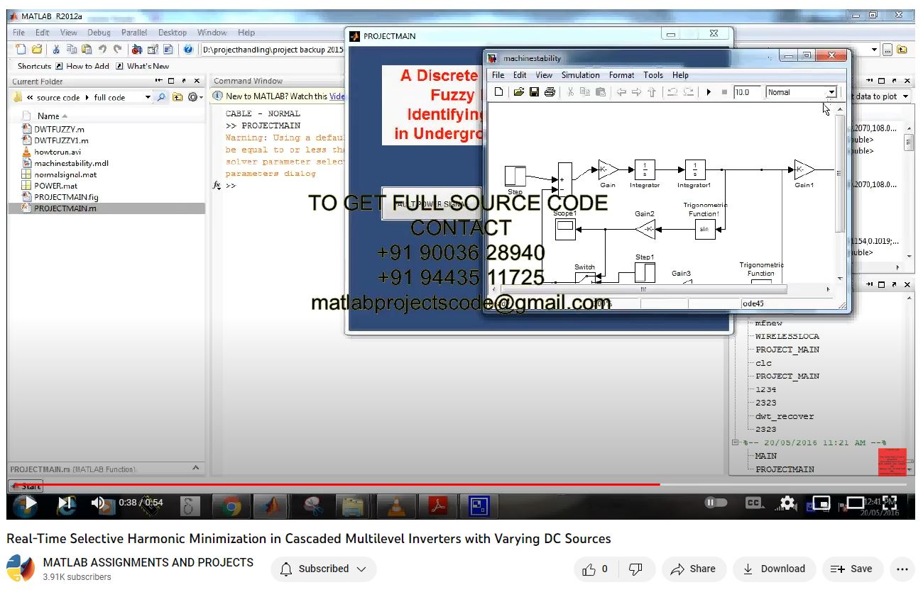 Real-Time Selective Harmonic Minimization In Cascaded Multilevel Inverters With Varying Dc Sources project simulation thumbnail for Power Electronics Engineering