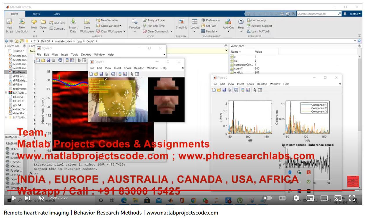 Remote Heart Rate Imaging _ Behavior Research Methods project simulation thumbnail for Electrical Engineering