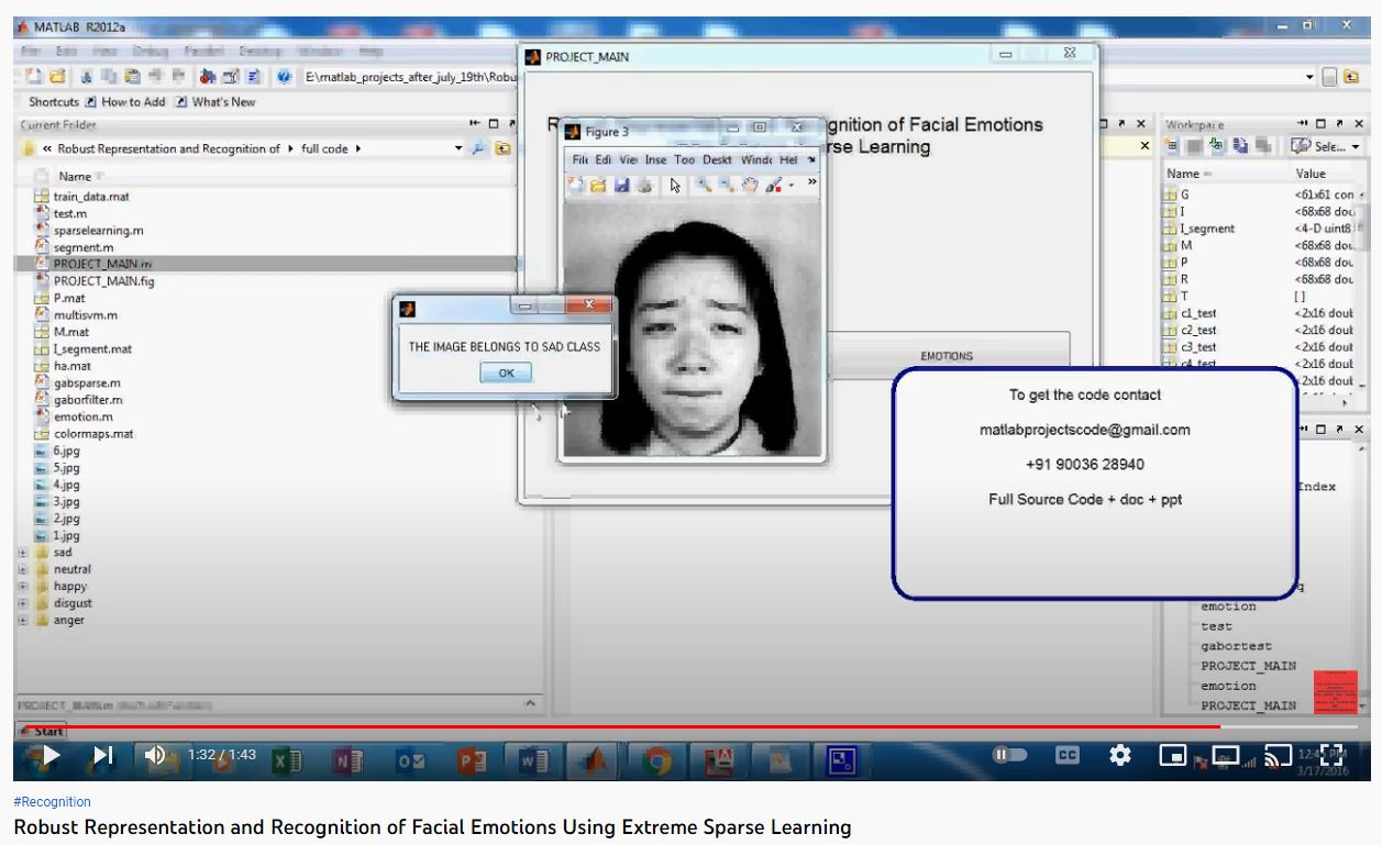 Robust Representation and Recognition of Facial Emotions using Extreme Sparse Learning project simulation thumbnail for Signal Processing and AI Engineering