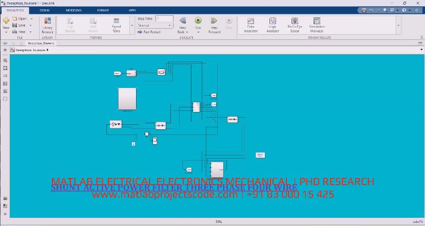 Shunt Active Power Filter Three Phase Four Wire project simulation thumbnail for Renewable Energy Engineering