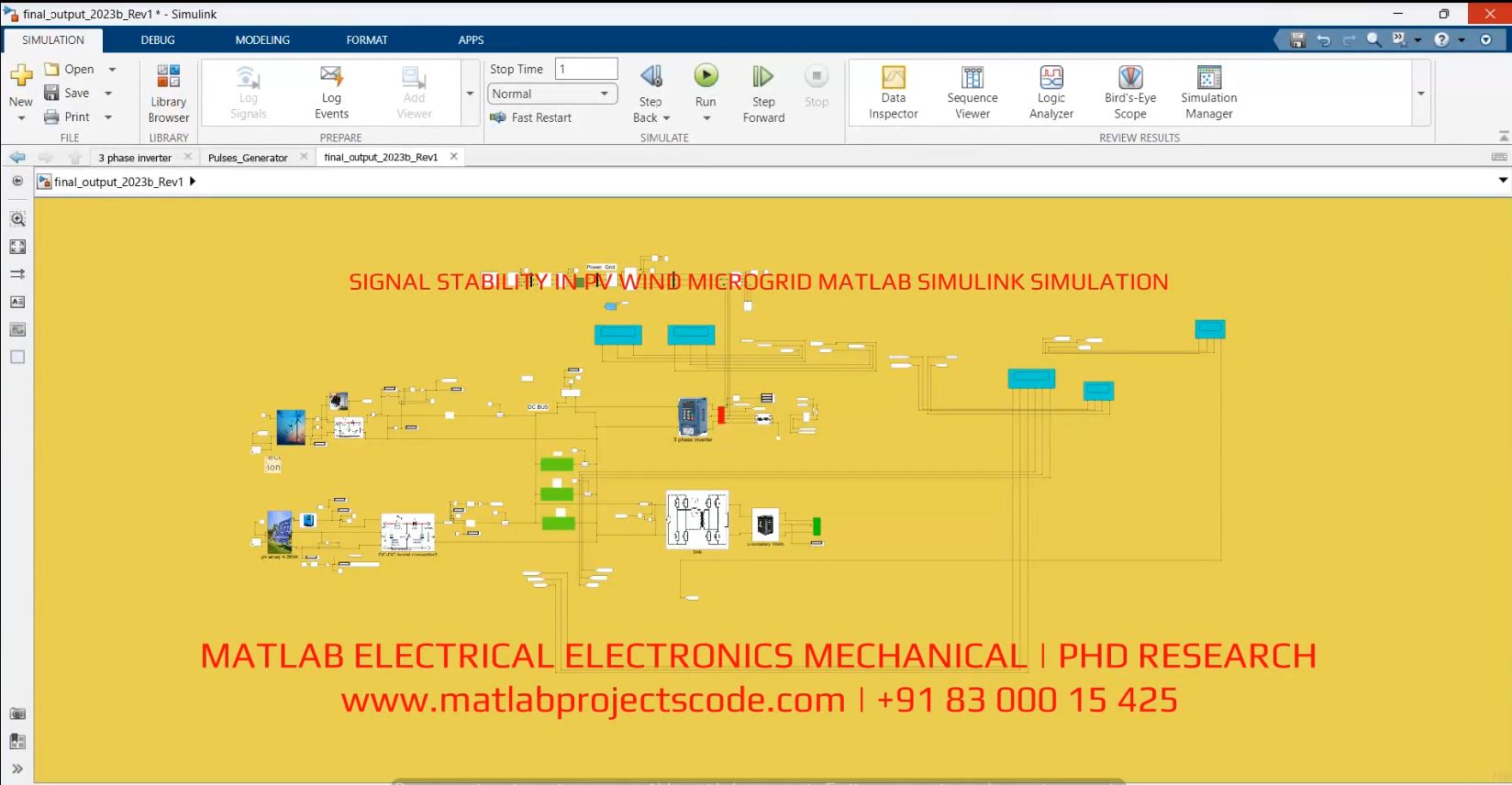 Signal Stability In Pv Wind Microgrid Matlab Simulink Simulation project simulation thumbnail for Renewable Energy Engineering