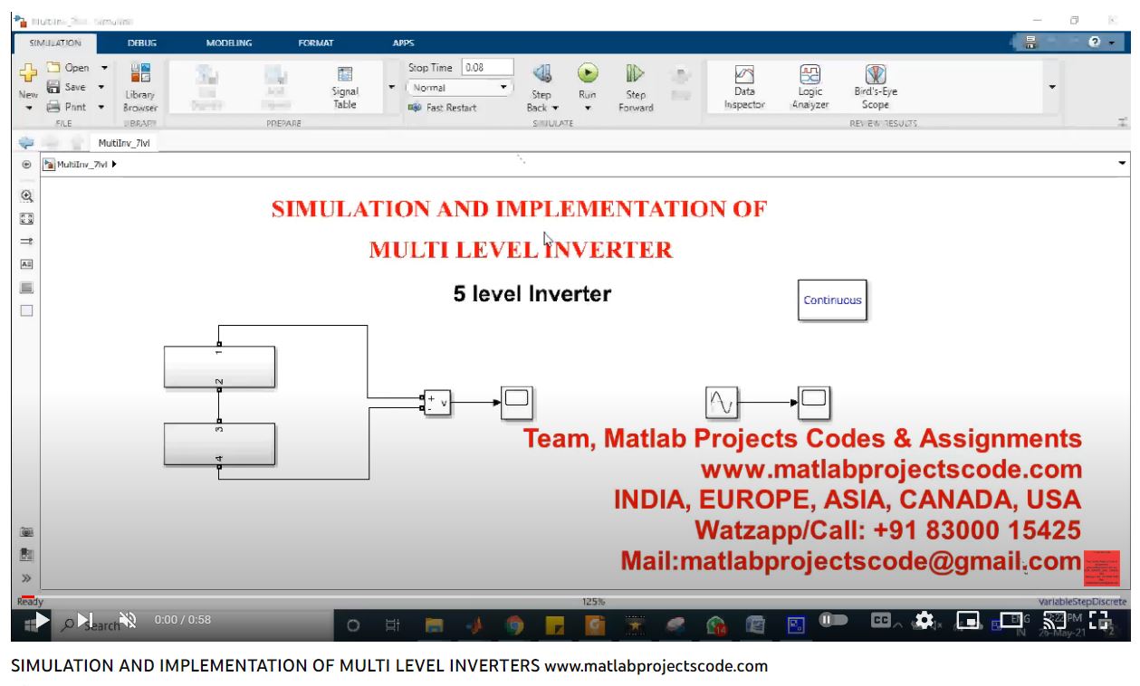 Simulation And Implementation Of Multi Level Inverters project simulation thumbnail for Power Electronics Engineering