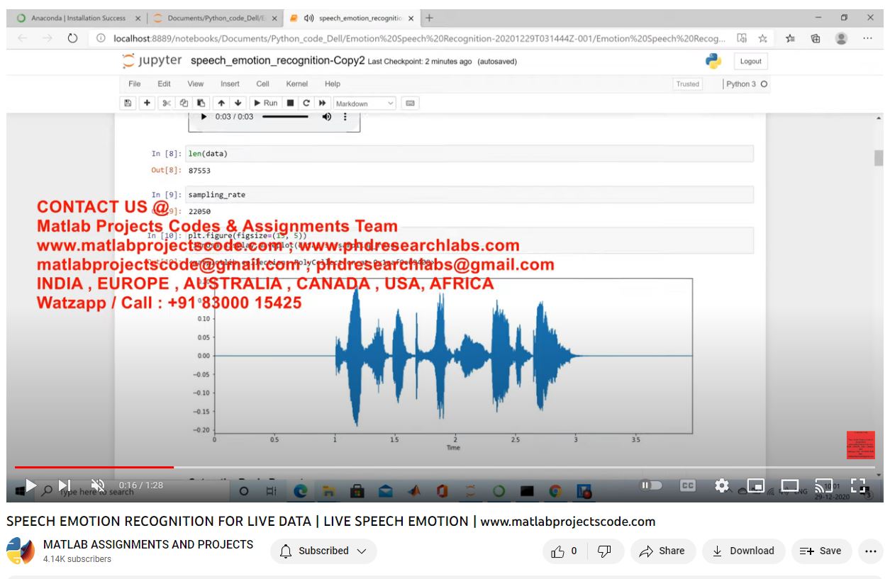 Speech Emotion Recognition For Live Data _ Live Speech Emotion project simulation thumbnail for Signal Processing and AI Engineering
