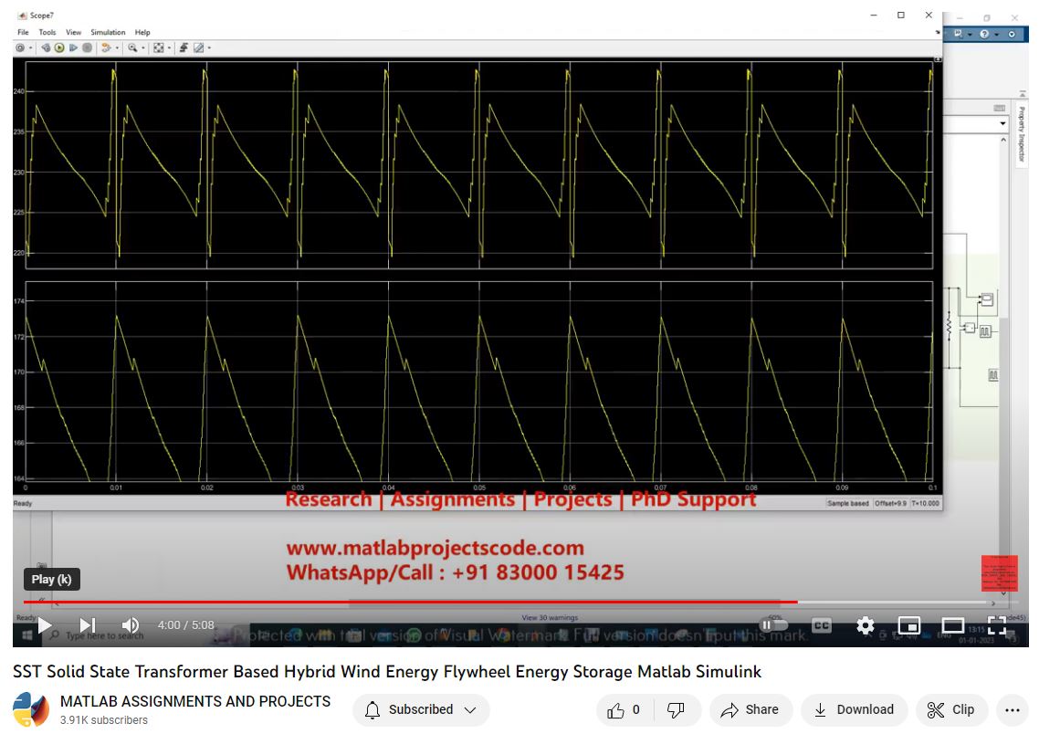 Sst - Solid State Transformer Based Hybrid Wind Energy Flywheel Energy Storage Matlab Simulink project simulation thumbnail for Renewable Energy Engineering