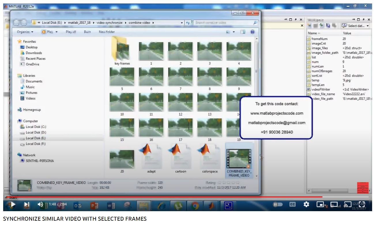SYNCHRONIZE SIMILAR VIDEO WITH SELECTED FRAMES project simulation thumbnail for Electrical Engineering