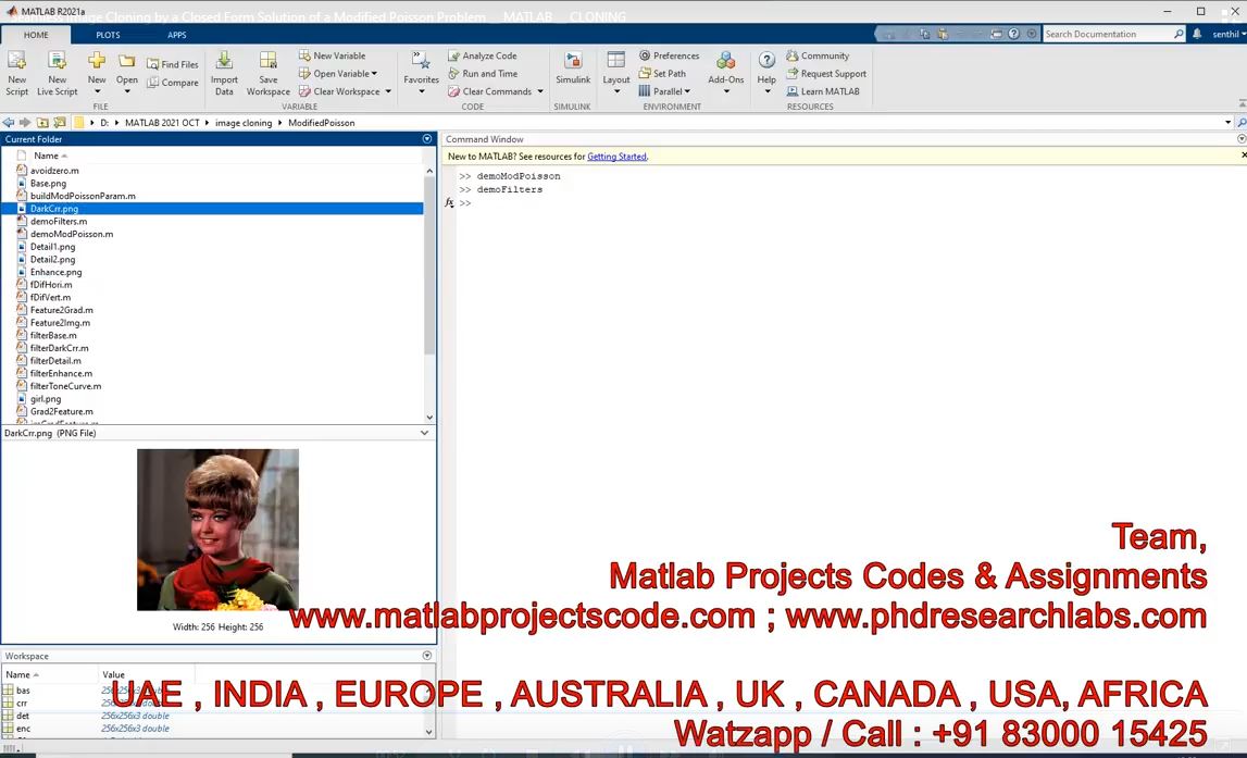 Seamless Image Cloning By A Closed Form Solution Of A Modified Poisson Problem __ Matlab __ Cloning project simulation thumbnail for Signal Processing and AI Engineering