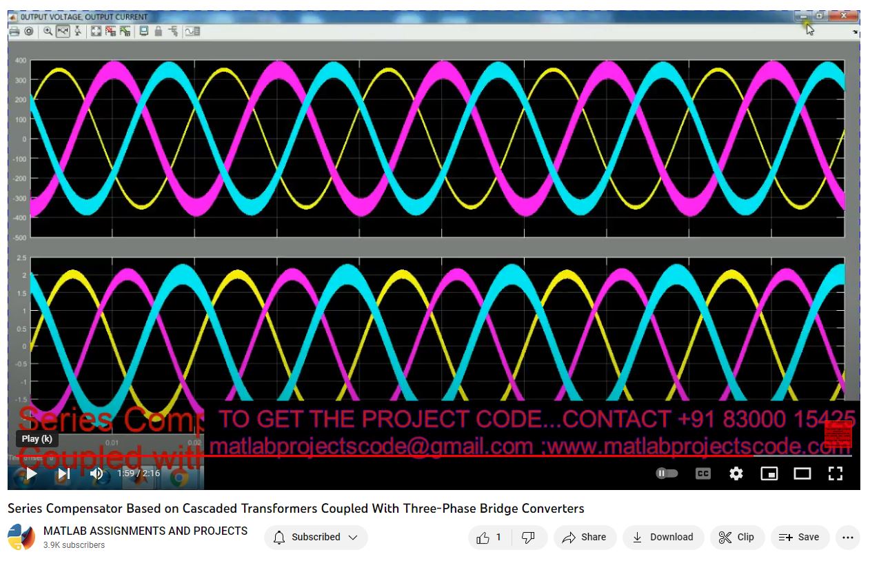 Series Compensator Based On Cascaded Transformers Coupled With Three-Phase Bridge Converters project simulation thumbnail for Power Electronics Engineering