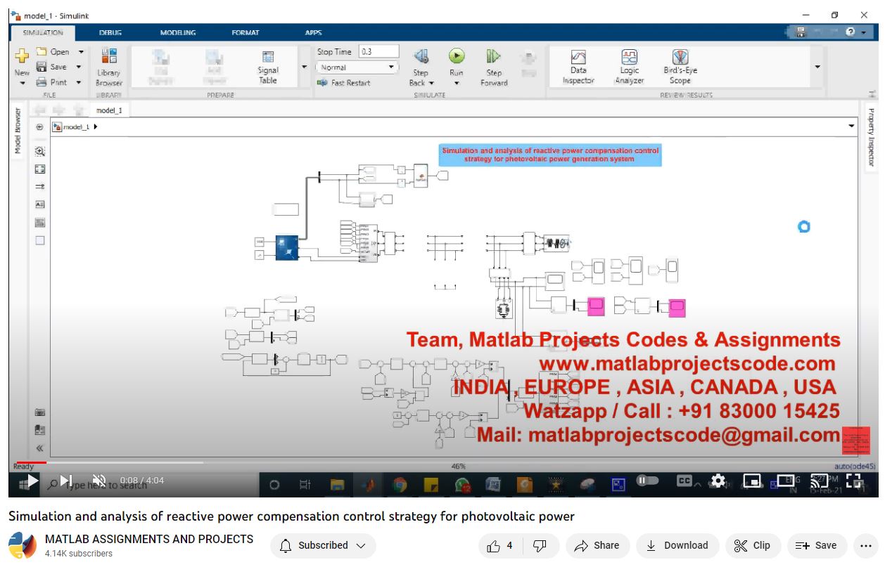 Simulation And Analysis Of Reactive Power | MATLAB Project