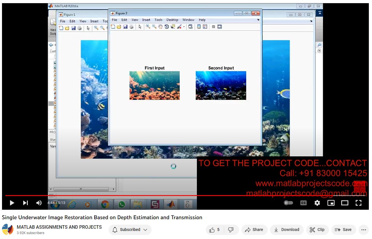 Single Underwater Image Restoration Based On Depth Estimation And Transmission project simulation thumbnail for Signal Processing and AI Engineering