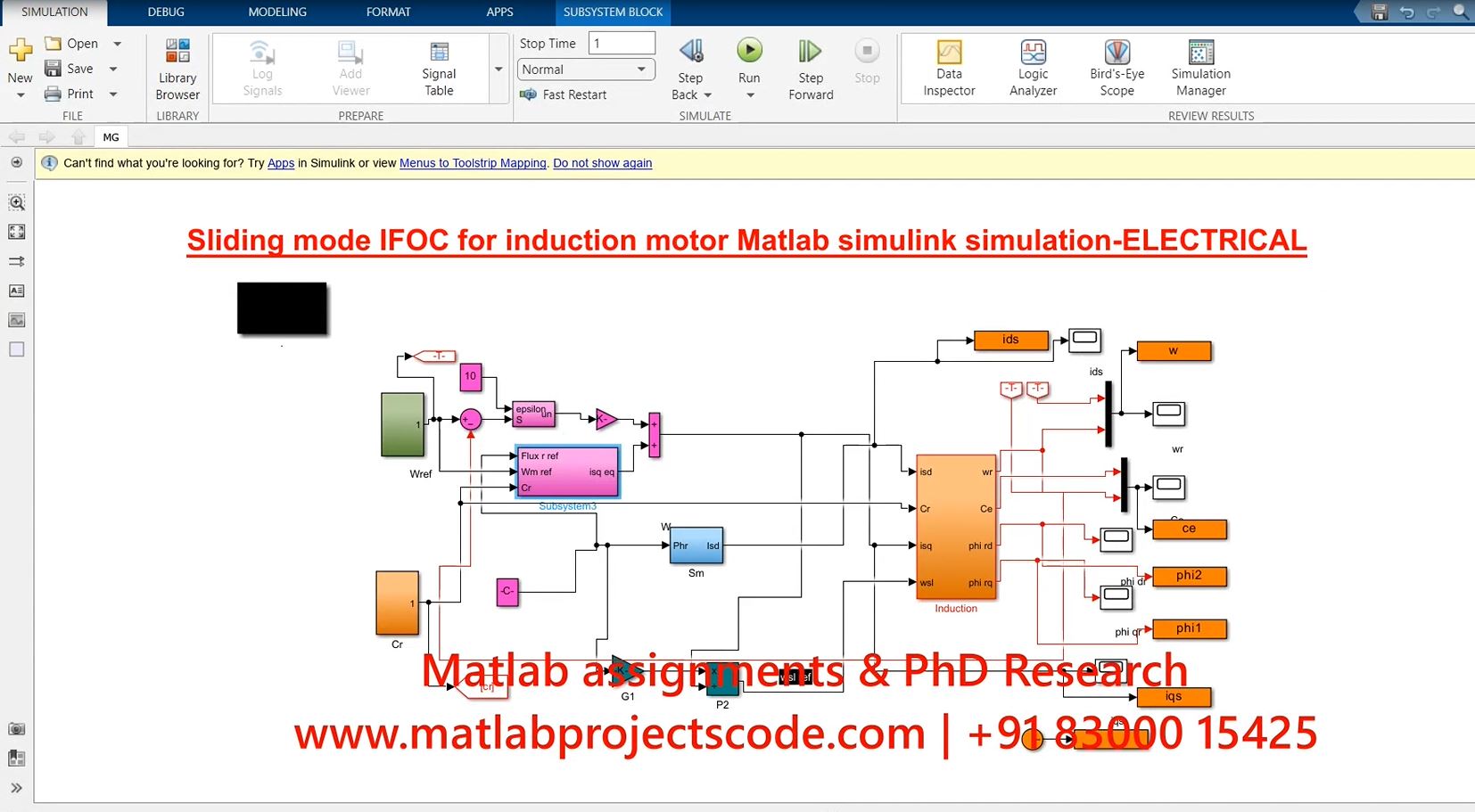 Sliding Mode Ifoc For Induction Motor Matlab Simulink Simulation-Electrical project simulation thumbnail for Mechanical, EV and Mechatronics Engineering