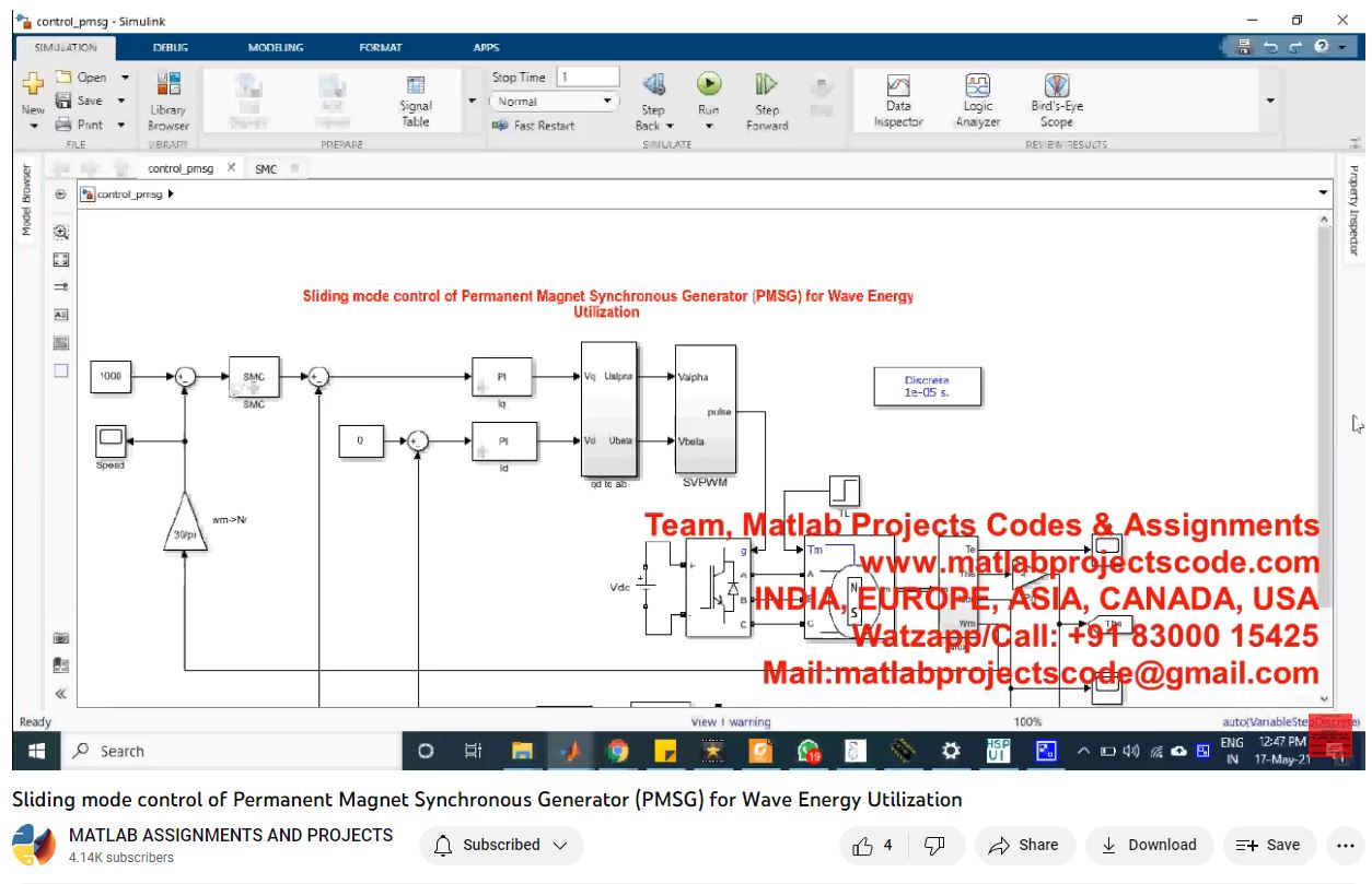 Sliding Mode Control Of Permanent Magnet Synchronous Generator Pmsg For Wave Energy Utilization project thumbnail image