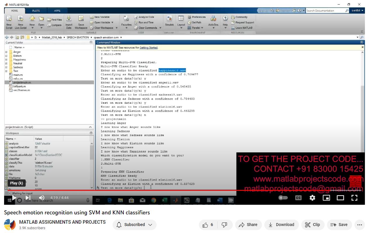 Speech Emotion Recognition Using Svm And Knn Classifiers project simulation thumbnail for Signal Processing and AI Engineering