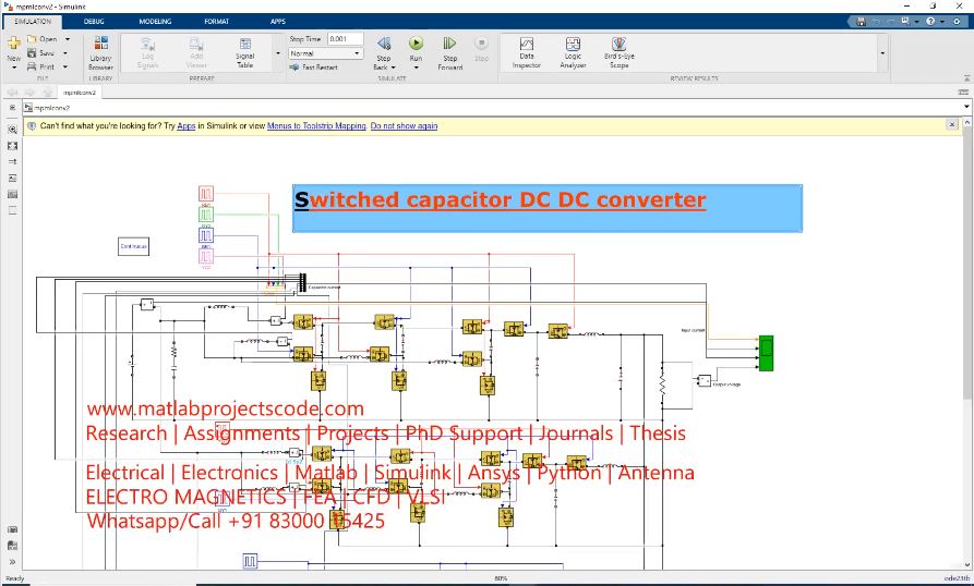 Switched Capacitor Dc Dc Converter Matlab Simulink Simulation project simulation thumbnail for Power Electronics Engineering