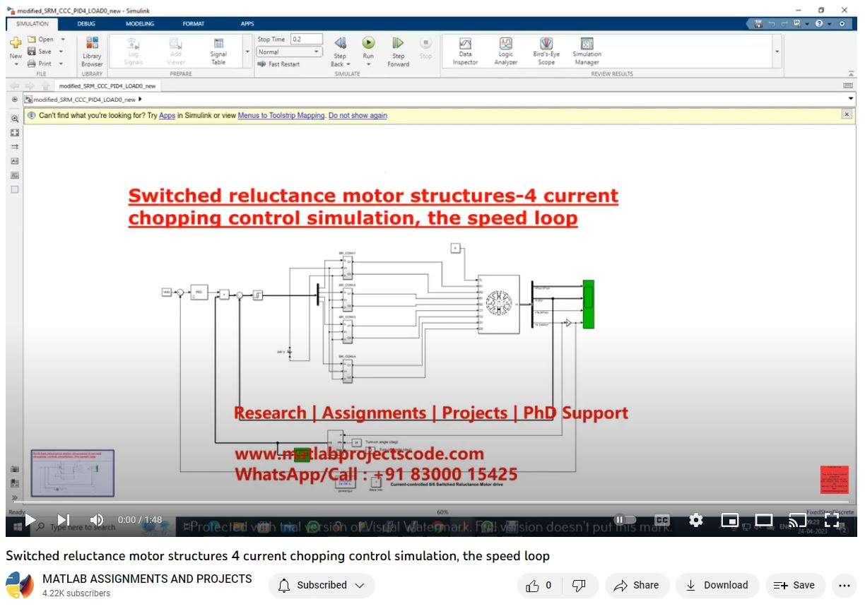 Switched Reluctance Motor Structures-4 Current Chopping Control Simulation The Speed Loop project thumbnail image