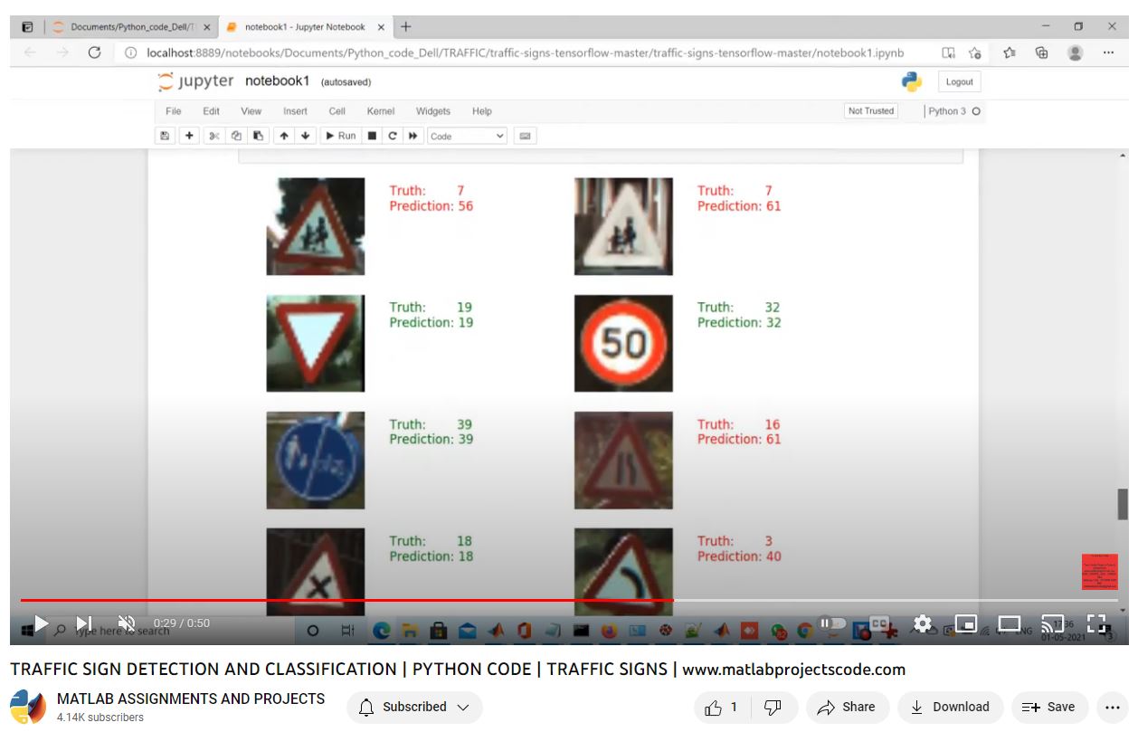 Traffic Sign Detection And Classification _ Python Code _ Traffic Signs project simulation thumbnail for Signal Processing and AI Engineering