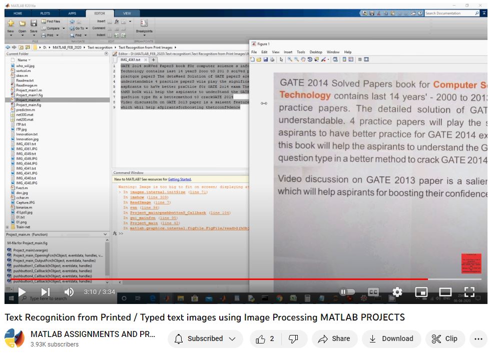 Text Recognition From Printed _ Typed Text Images Using Image Processing Matlab Projects project simulation thumbnail for Signal Processing and AI Engineering