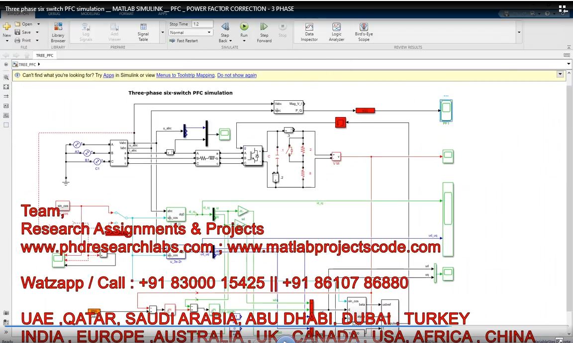 Three Phase Six Switch Pfc Simulation __ Matlab Simulink __ Pfc _ Power Factor Correction - 3 Phase project simulation thumbnail for Renewable Energy Engineering
