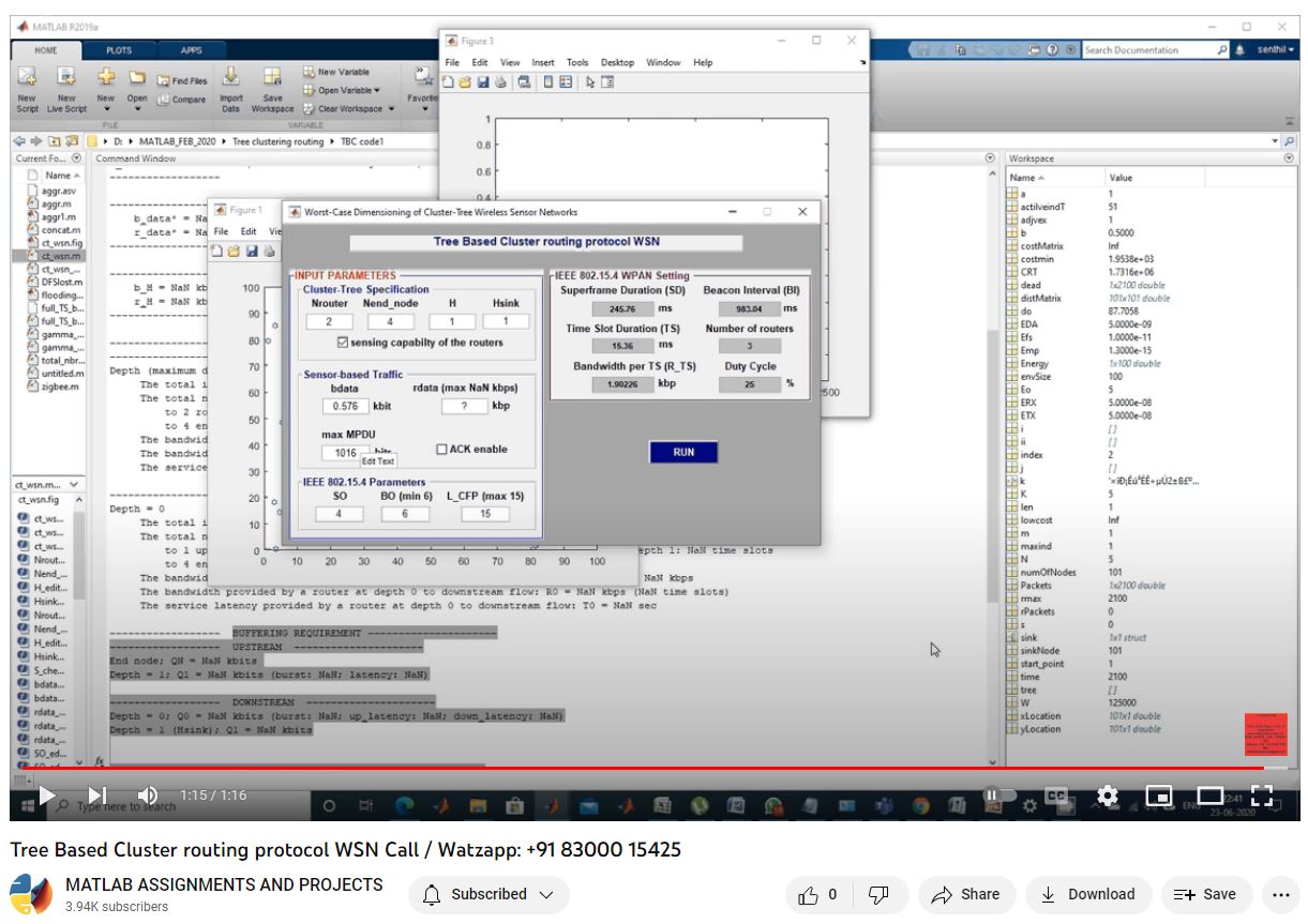 Tree Based Cluster Routing Protocol Wsn project simulation thumbnail for Electrical Engineering