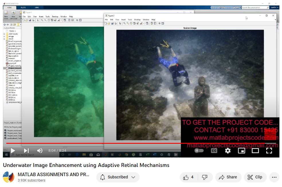 Underwater Image Enhancement Using Adaptive Retinal Mechanisms project simulation thumbnail for Signal Processing and AI Engineering