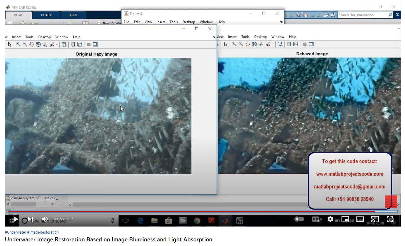 Underwater Image Restoration based on Image Blurriness-Light Absorption project simulation thumbnail for Signal Processing and AI Engineering
