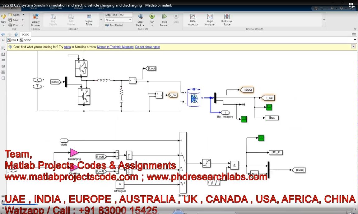V2G G2V System Simulink Simulation And Electric Vehicle Charging And Discharging _ Matlab Simulink project simulation thumbnail for Mechanical, EV and Mechatronics Engineering