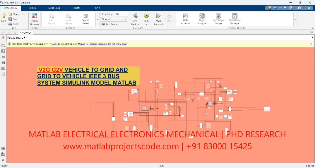 V2G G2V Vehicle To Grid And Grid To Vehicle Ieee 3 Bus System Simulink Model Matlab project simulation thumbnail for Renewable Energy Engineering