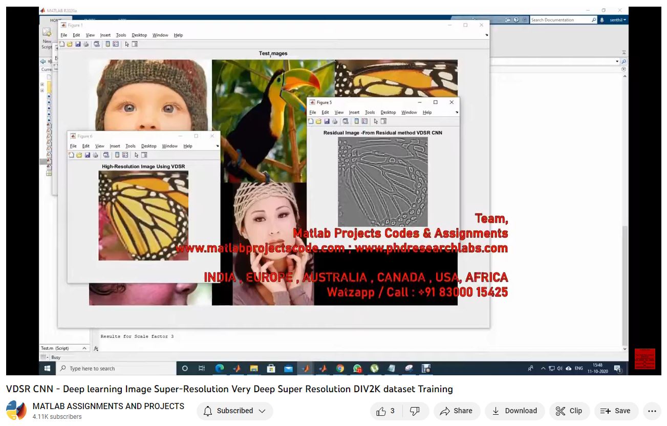Vdsr Cnn - Deep Learning Image Super-Resolution Very Deep Super Resolution Div2K Dataset Training-Matlab Simulink-Electrical Assignments-Projects-Phd Research project simulation thumbnail for Mechanical, EV and Mechatronics Engineering