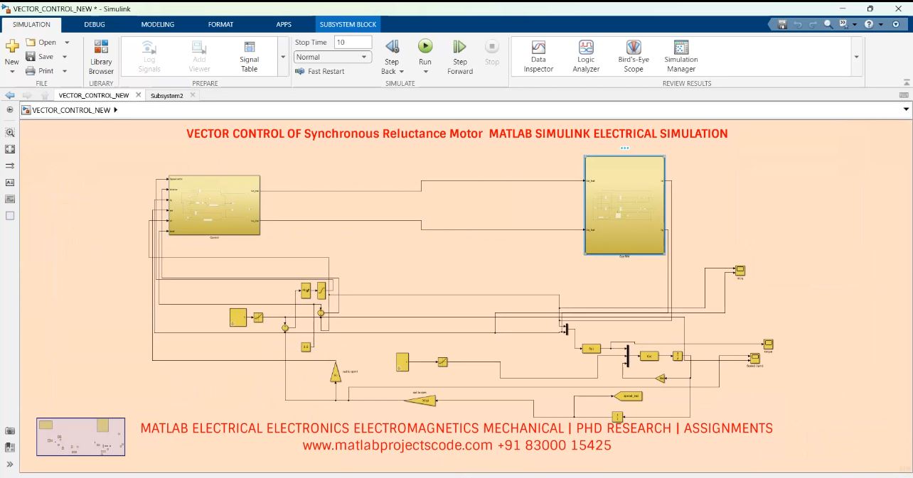Vector Control Of Synchronous Reluctance Motor Matlab Simulink Electrical Simulation 1 project thumbnail image