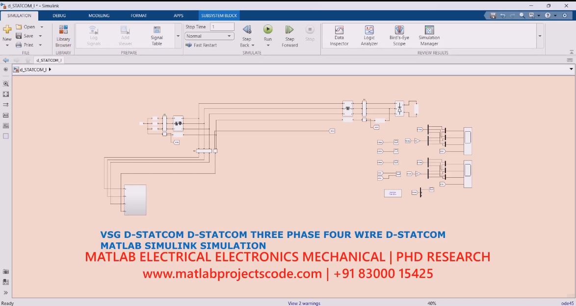 Vsg D-Statcom D-Statcom Three Phase Four Wire D-Statcom project simulation thumbnail for Electrical Engineering